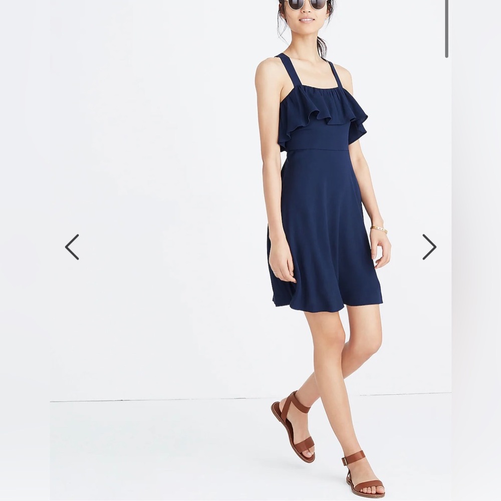 NWT Madewell Apron Ruffle Dress Sz 0